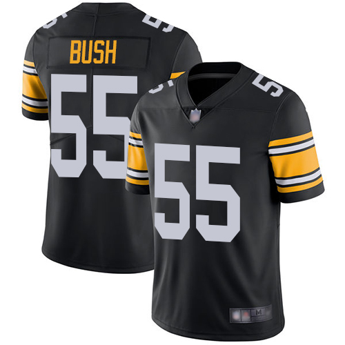 Men Pittsburgh Steelers Football 55 Limited Black Devin Bush Alternate Vapor Untouchable Nike NFL Jersey